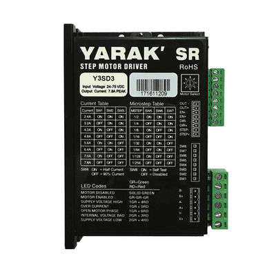 Y3SD3 7.8A 3-fasen stappenmotorrijder met alarmuitgang 24-75VDC Inlaatspanning 1,5 - 7,8A Uitgangsstroom