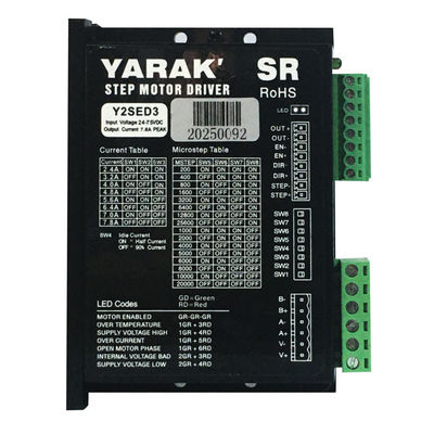 Y2SED3 7.8A gelijkstroomstapdrive 2-fase met alarmuitgang 24 - 75VDC-ingang
